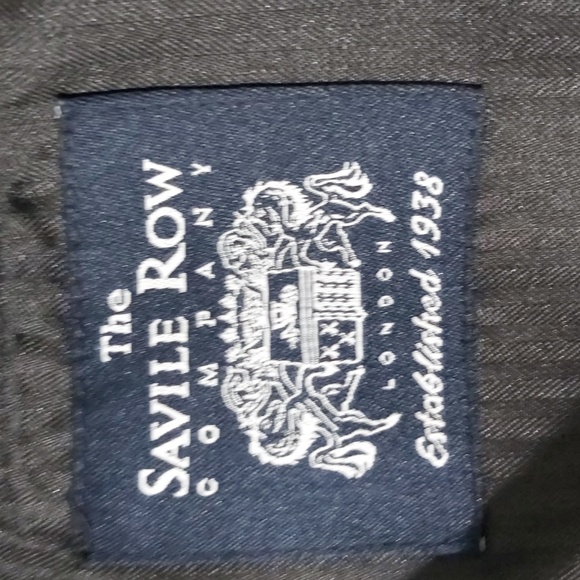 Savile Row Mens Straight Leg Trouser Pants Strand Black Size 48L / 42W - Picture 4 of 4